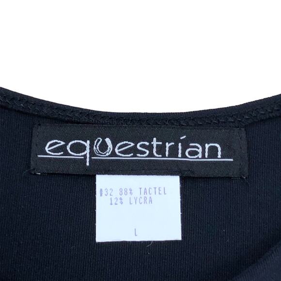 Equestrian Brand Womens Size L Tank Top Microfiber Stretch Navy Boxy Fit USA - Picture 7 of 9